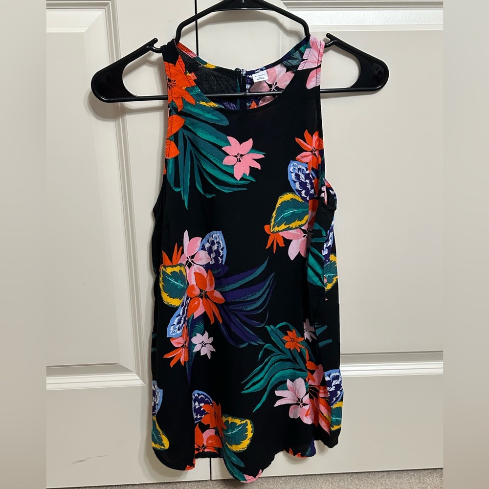 Old Navy Flower Patterned Tank Top- Medium Tall